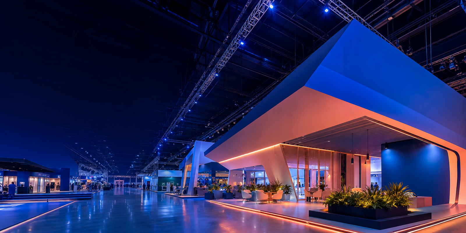 A view across an exhibition hall